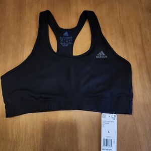 Adidas Women's Black Alpha Skin Sports Bra Size L *NEW WITH TAGS*